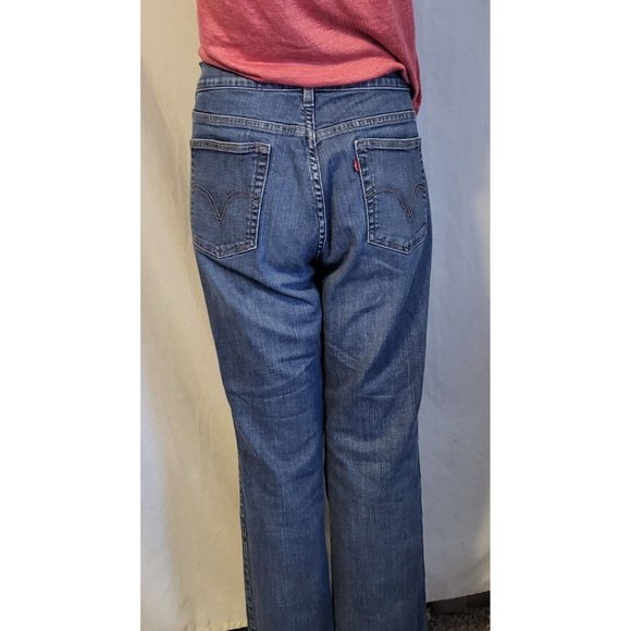 Women's Levi's Blue 515 High Rise Bootcut Jeans Size 14 Medium - Picture 4 of 5